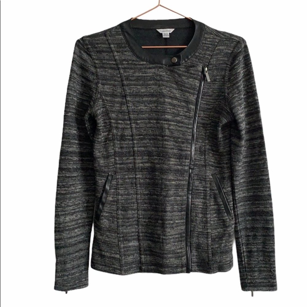 Calvin Klein Blazer Jacket With Faux…